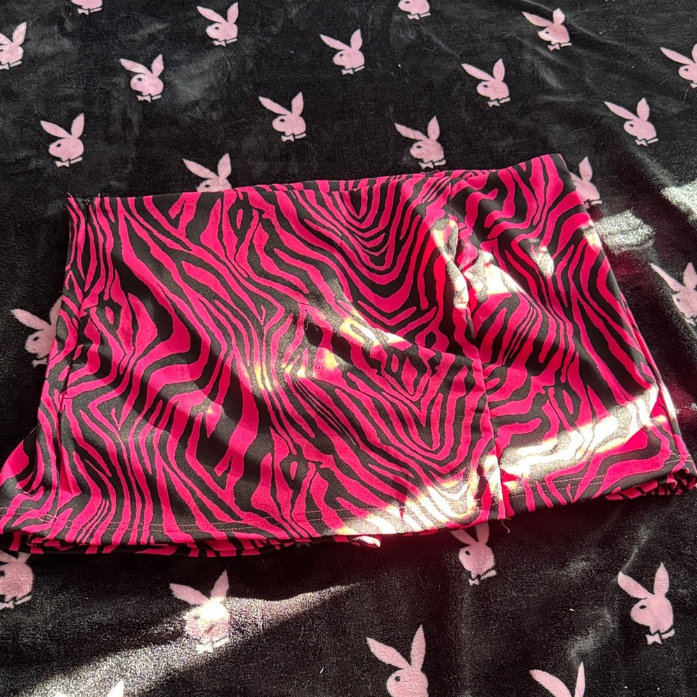 Pink Zebra Print Skirt